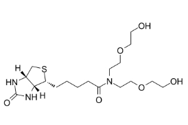 2100306-75-8，N-(Biotin)-N-bis(PEG1-alcohol)，N-(生物素)-N-雙(單乙二醇-乙醇)