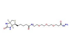 英文名稱：	Biotin-PEG3-propionic hydrazide 中文名稱：	生物素-PEG3-酰肼 MF：	C19H35N5O6S MW：	461.58 CAS：	1381861-94-4 描述	Biotin-PEG3-propionic hydrazide 是基于 PEG 結構的 PROTAC linker,可以用來制備 PROTAC。 關于我們： 西安瑞禧生物科技有限公司是一家集研發，生產，銷售為一體的高科技企業，可提供合成磷脂、高分子聚乙二醇衍生物、嵌段共聚物、順磁/超順磁性納米顆粒、納米金及納米金棒、近紅外熒光染料、活性熒光染料、熒光標記的葡聚糖BSA和鏈霉親和素、蛋白交聯劑、小分子PEG衍生物、點擊化學產品、樹枝狀聚合物、環糊精衍生物、大環配體類、熒光量子點、透明質酸衍生物、石墨烯或氧化石墨烯、碳納米管、富勒烯等等，可以滿足不同客戶的定制需求。 描述： 規格：1mg 5mg 10mg 純度：99% 狀態：固體/溶液 用途：科研！ 溫馨提示：僅用于科研，不能用于人體實驗！ 廠家：西安瑞禧生物科技有限公司 推薦產品： 1253286-56-4 122567-66-2 122266-55-1 122266-55-1 1221498-88-9 1217850-77-5 1217605-72-5 1217481-41-8 1217455-99-6 120550-35-8 120550-35-8 12:0 生物素-18:1 PE cas:2260669-91-6 11-巰基十一酸-(8-生物素酰胺基-3，6-二氧辛基)酰胺(MBDA) 119616-38-5,Sulfo-NHS-Biotin,NHS-SS-Biotin,142439-