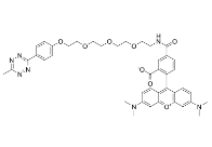 TAMRA-PEG4-methyltetrazine , CAS:2163772-19-6, 5-羧基四甲基羅丹明-四聚乙二醇-甲基四嗪